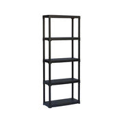 Scaffale a 3 ripiani in Aurelian, Scaffalatura multiuso per interno o esterno, 100% Made in Italy, cm 70x30h176, colore Antracite