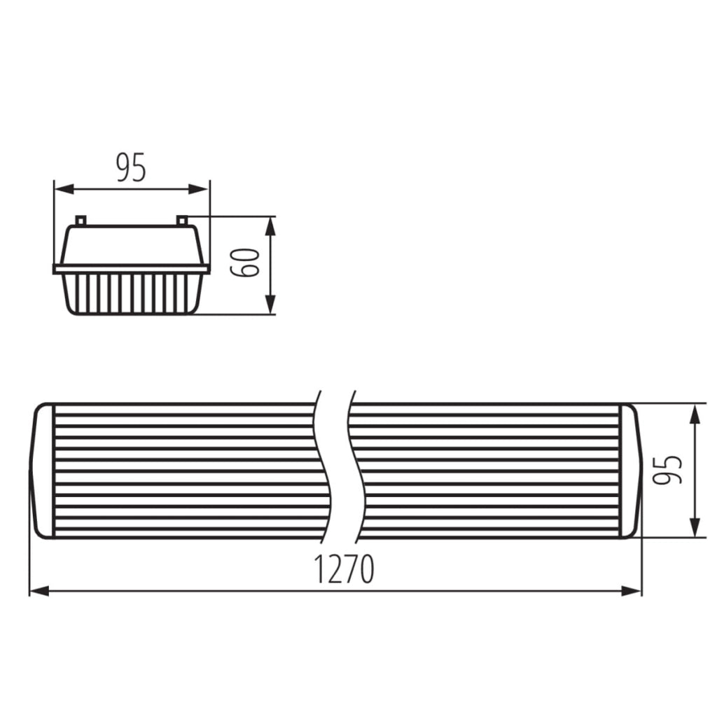 Plafoniera stagna IP65 127cm 2xT8/G13 Miledo 31323