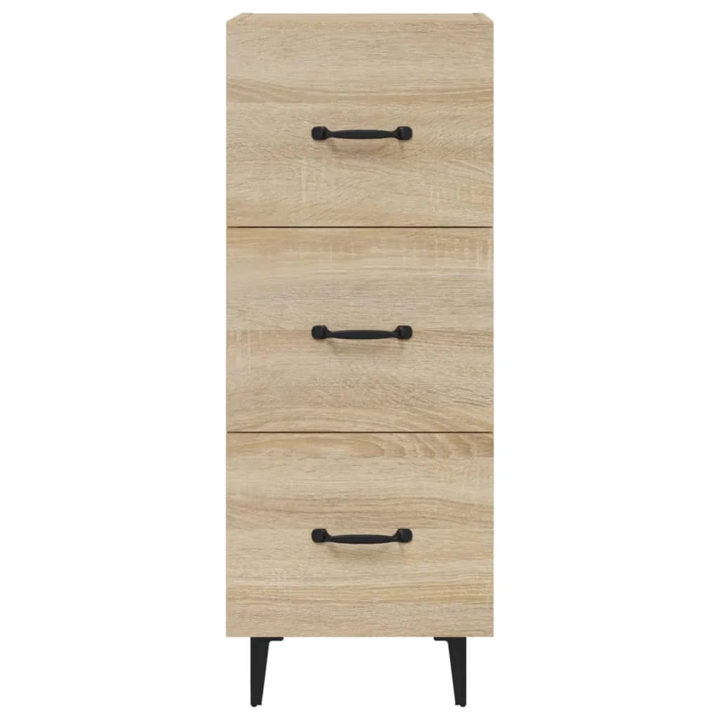 Buffet credenza cassettiera armadio mobile contenitore organizer cucina soggiorno rovere Sonoma 34,5 x 34 x 90 cm legno ingegnerizzato marrone 02_0031544