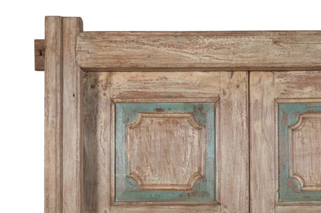 Biscottini Porta portone in legno massello e ferro da interno o da esterno vecchia e antica medievale con telaio