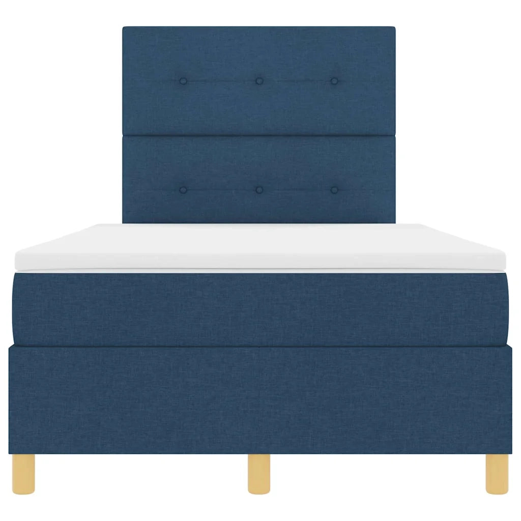 Letto a Sorgente LED con materasso Blu 120 x 200 cm Tessuto 3343095