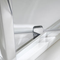 Porta Parete Doccia 100 cm 2 Ante Battenti in Cristallo Trasparente 6mm H198 Fosterberg Aalborg