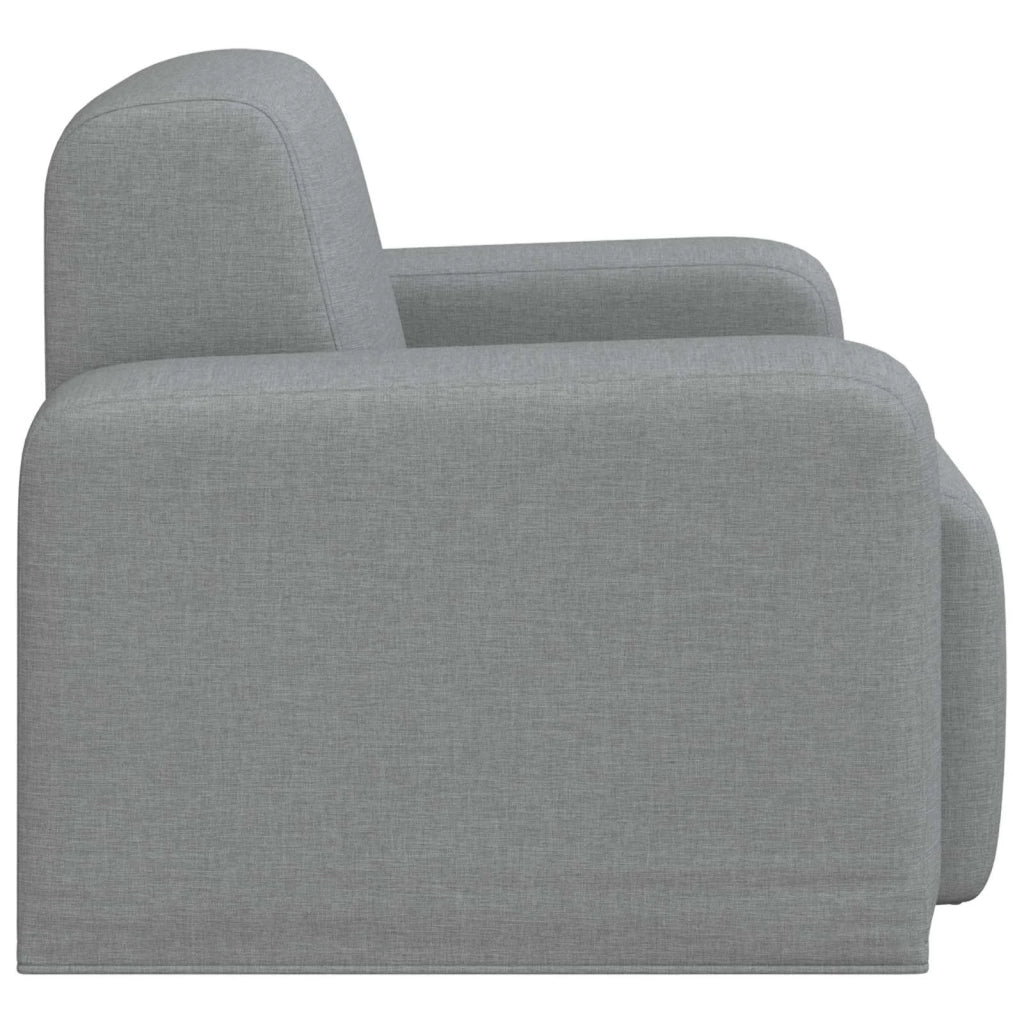 Poltrona-Divano Sedia-Poltroncina Grigio Chiaro Tessuto 713698