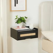 Mensola da Parete Ljuredsø con Cassetto Integrato 40 x 30 x 16,5 cm - Nero [en.casa]