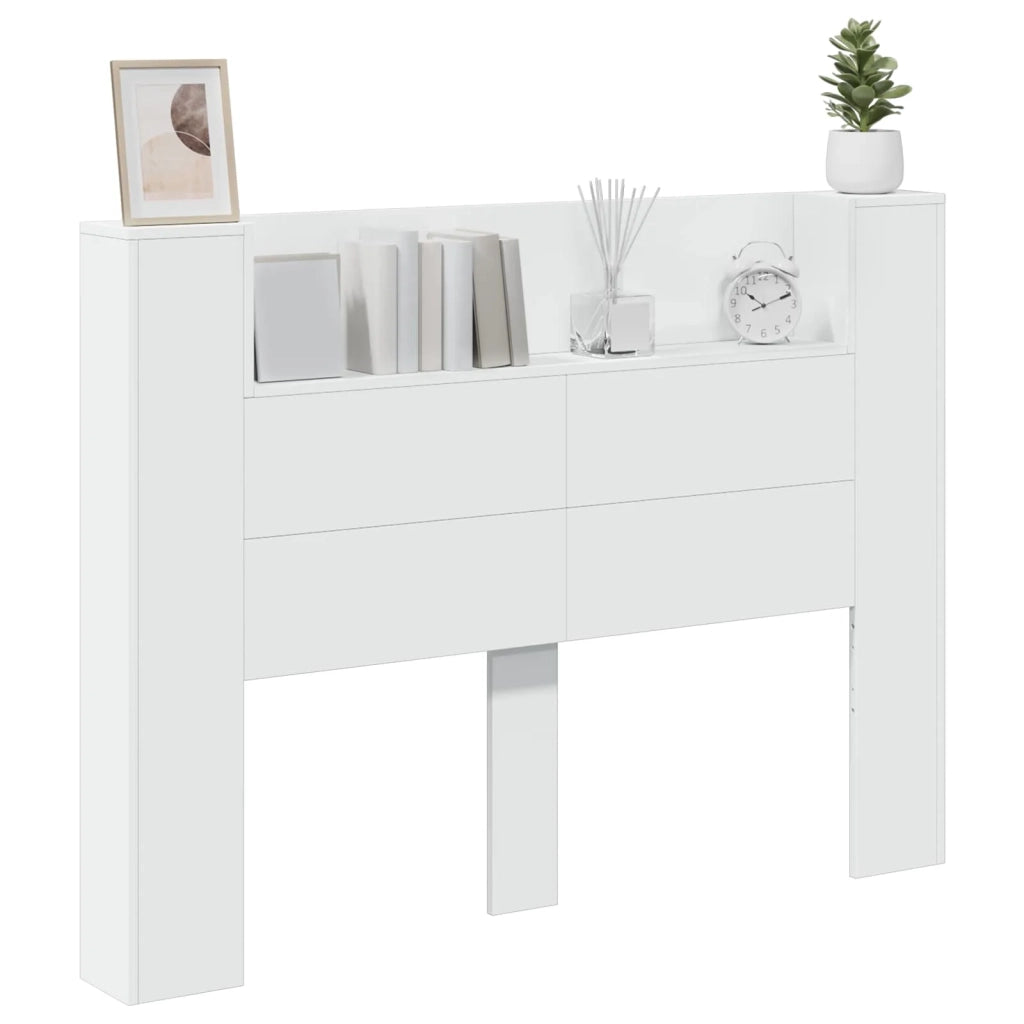 Testiera | Testata Bianco 140 x 16,5 x 103,5 cm Legno multistrato