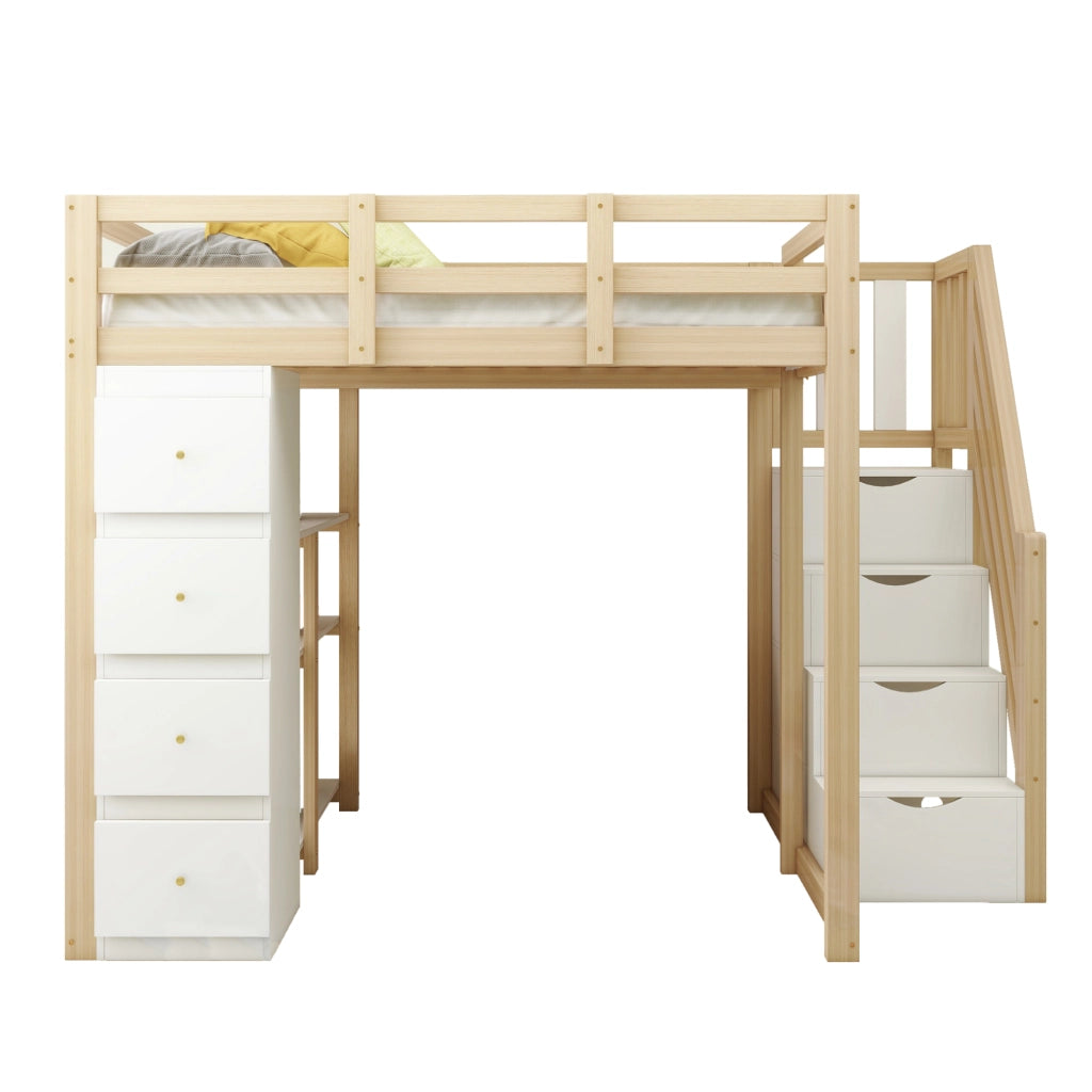 Letto a castello 140x200 - Xylo - Comodino e scala