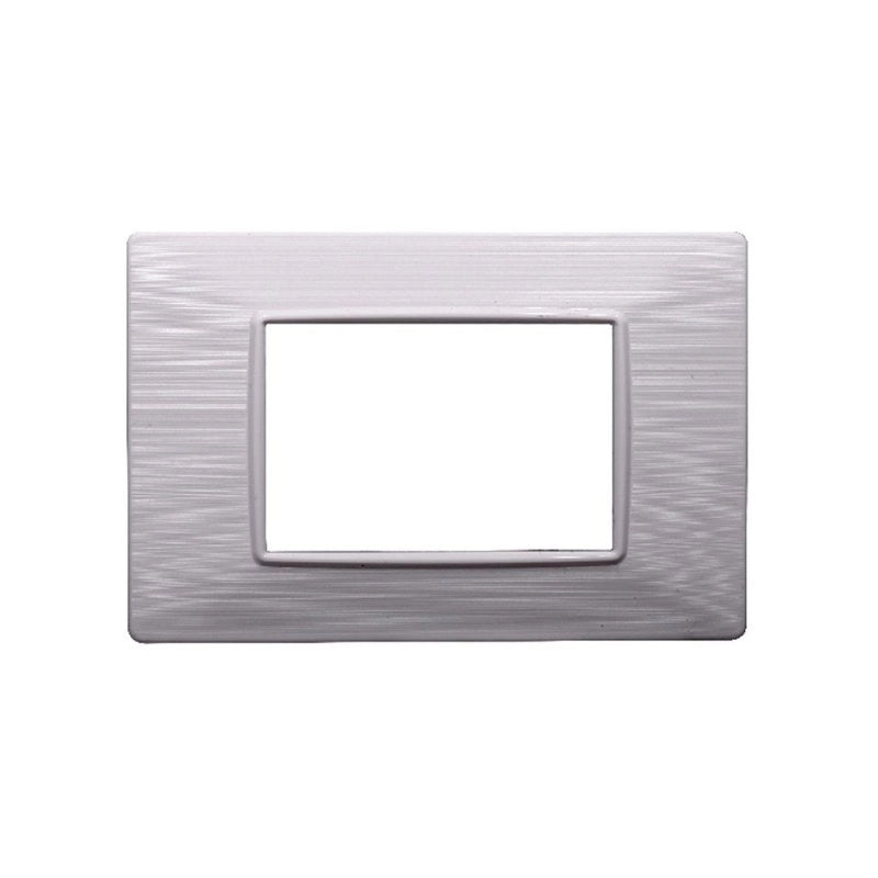 Placca Plastica Serie Starlight 3P Colore Bianco Satinato Compatibile Con Vimar Plana