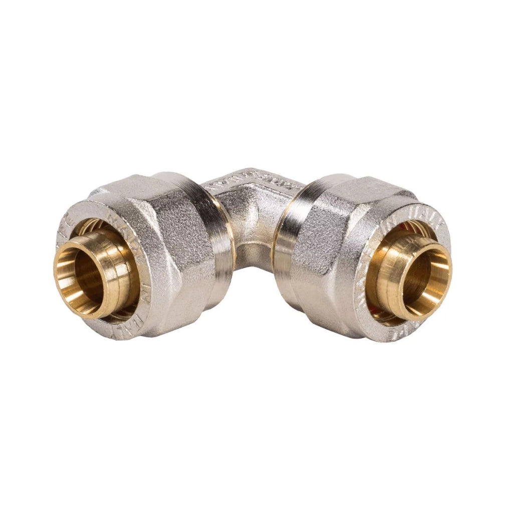 RACCORDO CURVO INTERMEDIO A STRINGERE TRE PEZZI PER TUBO MULTISTRATO MODELLO 751L - Ø26  - APE