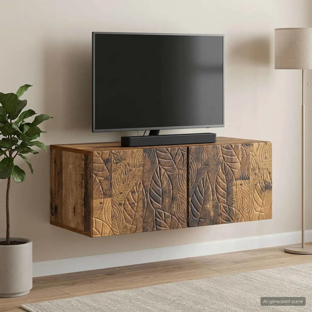 Mobile Porta TV da Muro 59,5 x 41 x 30 cm Legno antico 898853