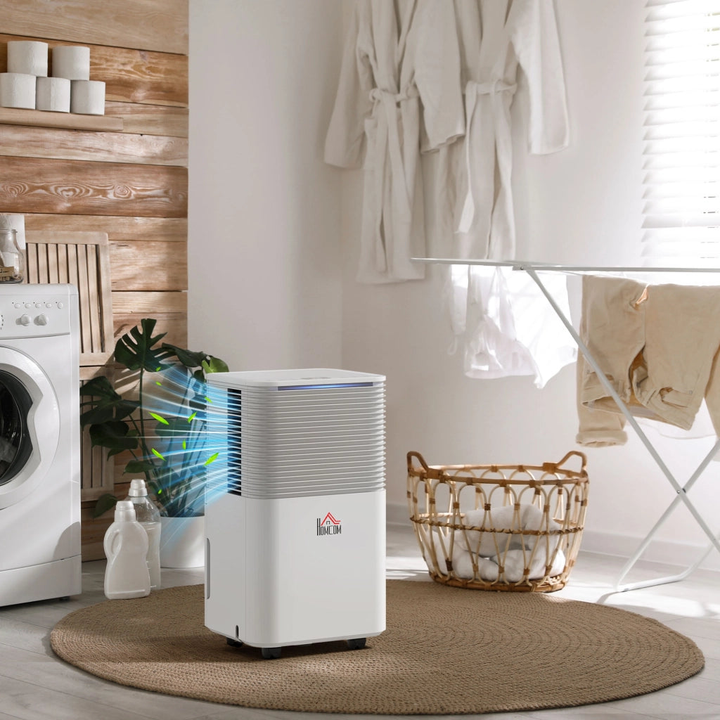 Deumidificatore 10L/giorno ¨C Xylo ¨C Silenzioso 3 modalit¨¤ LED timer 24h blocco bambini drenaggio continuo bianco