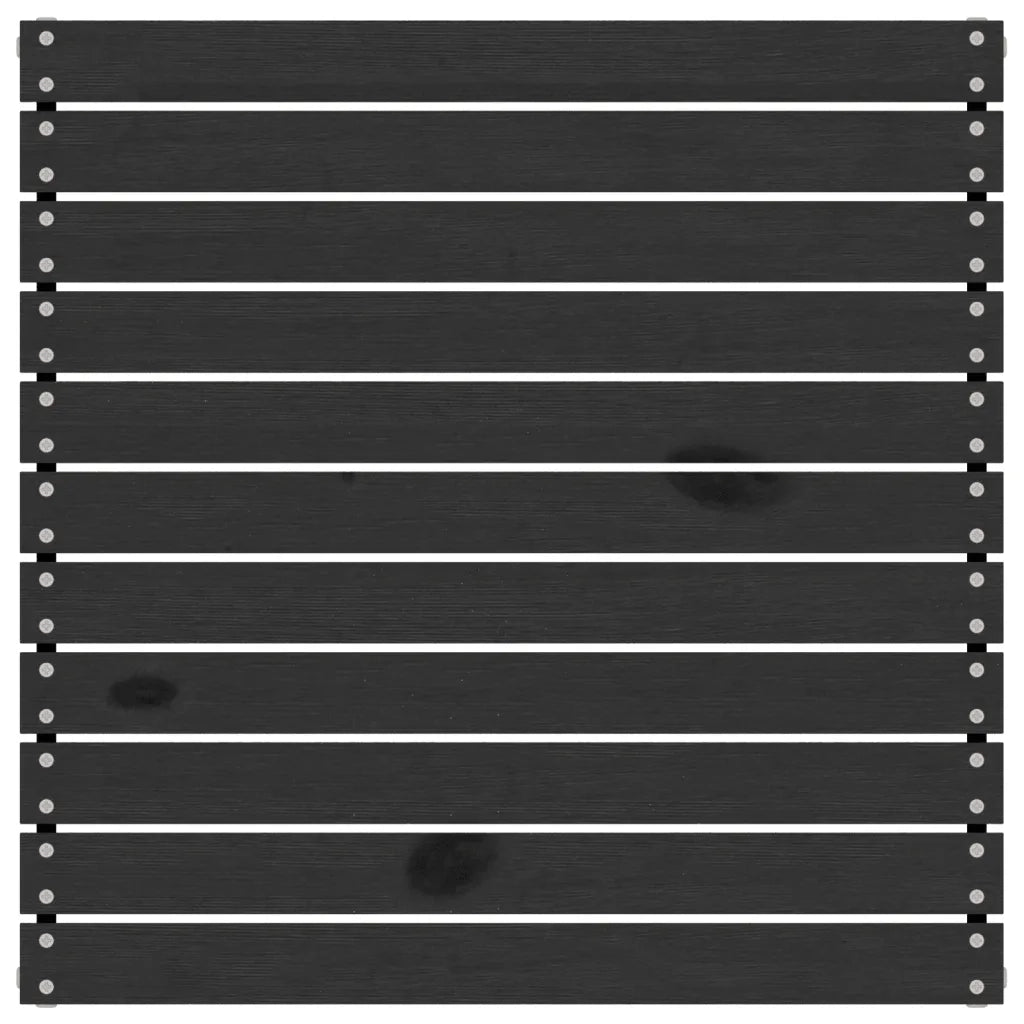 Set Divani da Giardino 9 pz Nero in Legno Massello di Pino cod mxl 37029