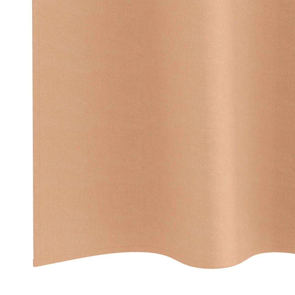 Tende Blackout con Anelli 2 pz Marrone Chiaro 140 x 140 cm 4107368