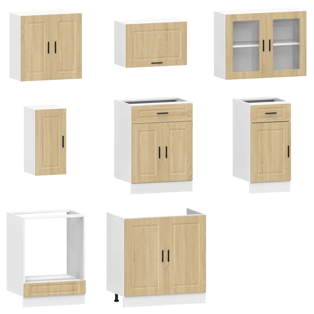 Set Mobili da Cucina 8 pz Porto Rovere Sonoma in Truciolato 3314844