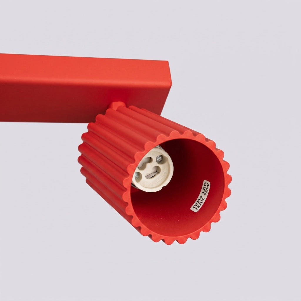 Plafoniera KARBON 6L rosso