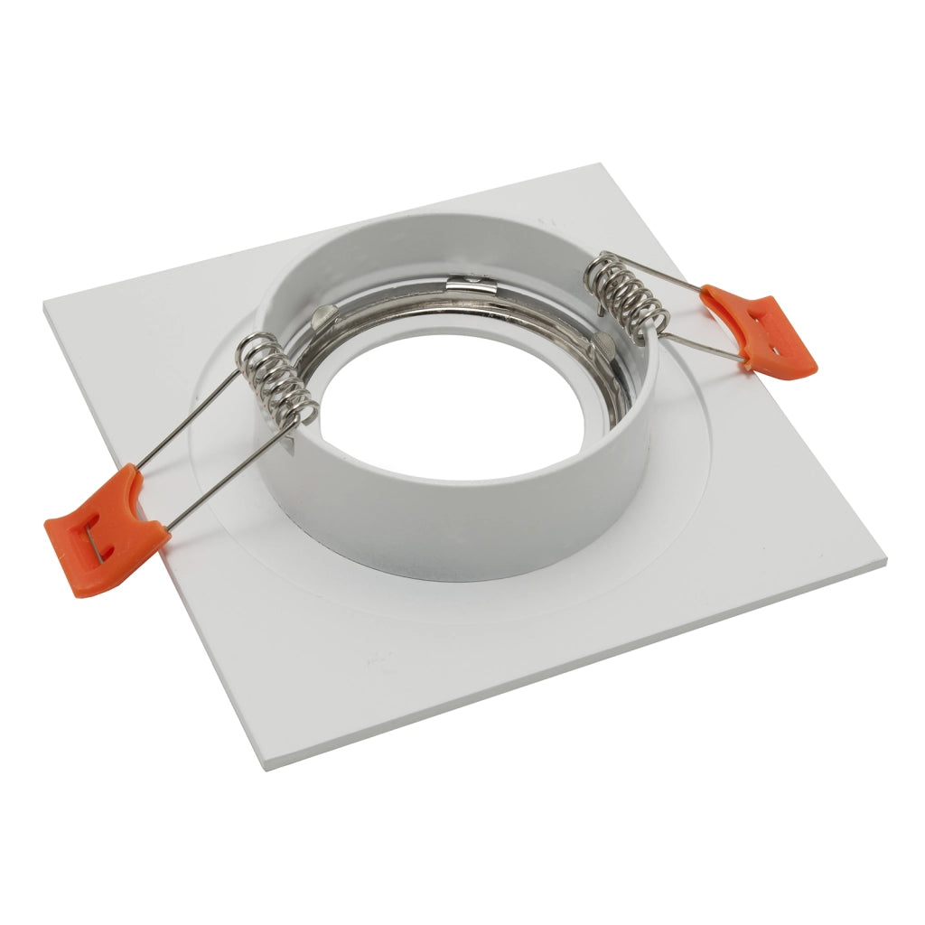 Faretto bianco brillantini incasso moderno quadrato lampada LED 5W GU10 cucina luce 4000k