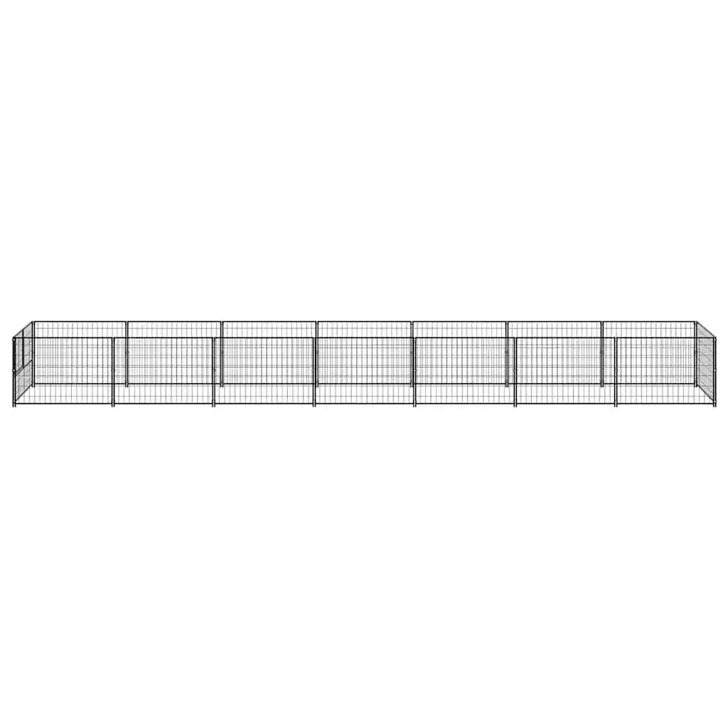 Gabbia per Cani Nera 7 mÂ² in Acciaio cod mxl 49257