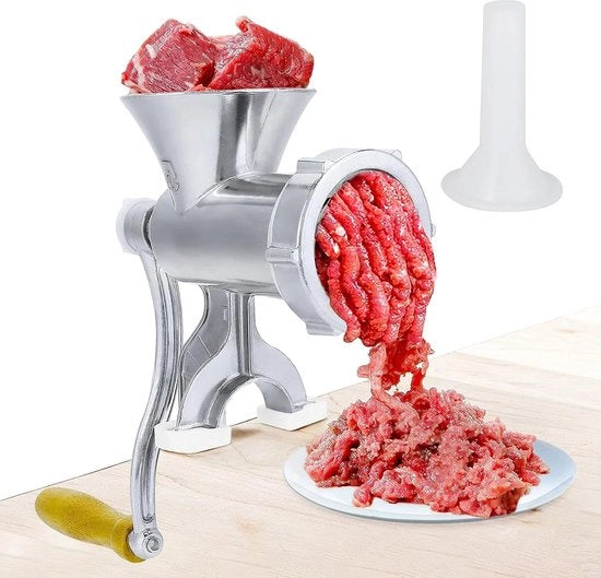 Manuale Tritacarne per Farciture di Salsiccia - Tritacarne in Acciaio Inossidabile per Carni - Macchina per Affinare Carni per Mano per Carne di Manzo Pollo e Peperoni - Resistentente all'Usura della Lavastoviglie Tritacarne per Farciture