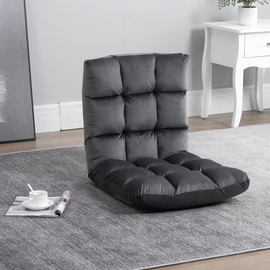 Poltrona a bassa seduta ¨C Zephmum ¨C Grigio Tessuto 55x71x53.5 cm