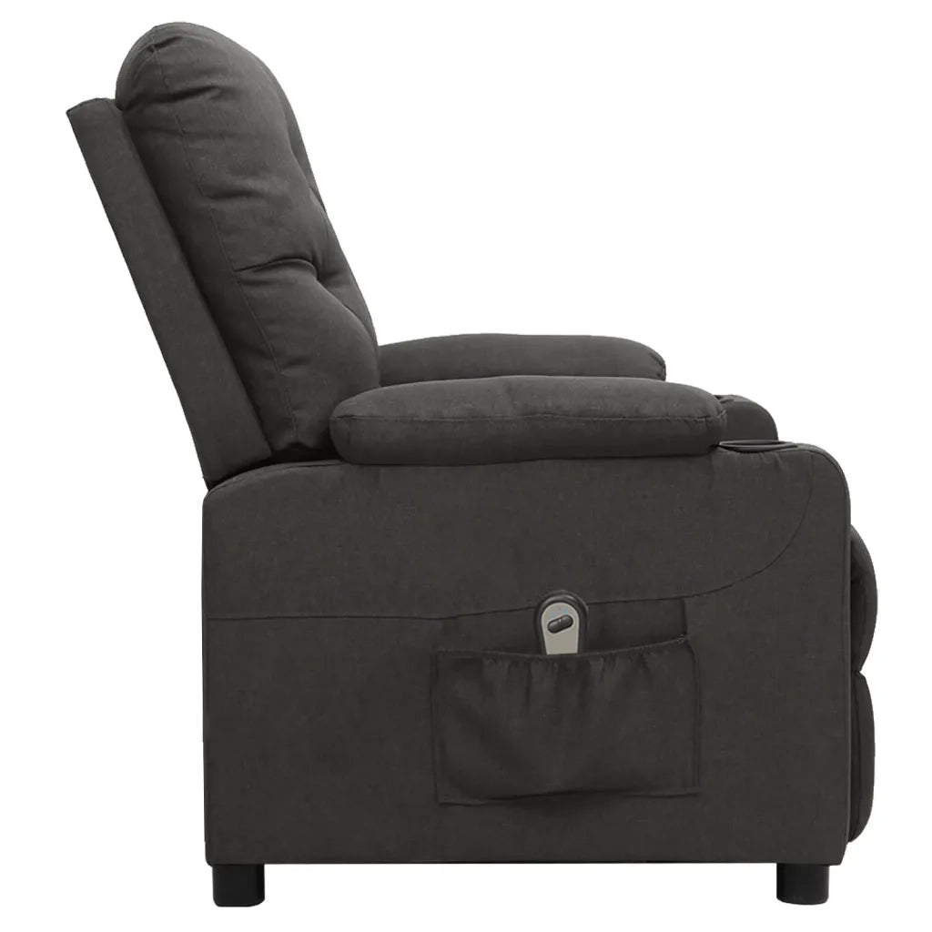 Poltrona Elettrica Reclinabile Grigio Scuro in Tessuto cod mxl 50107
