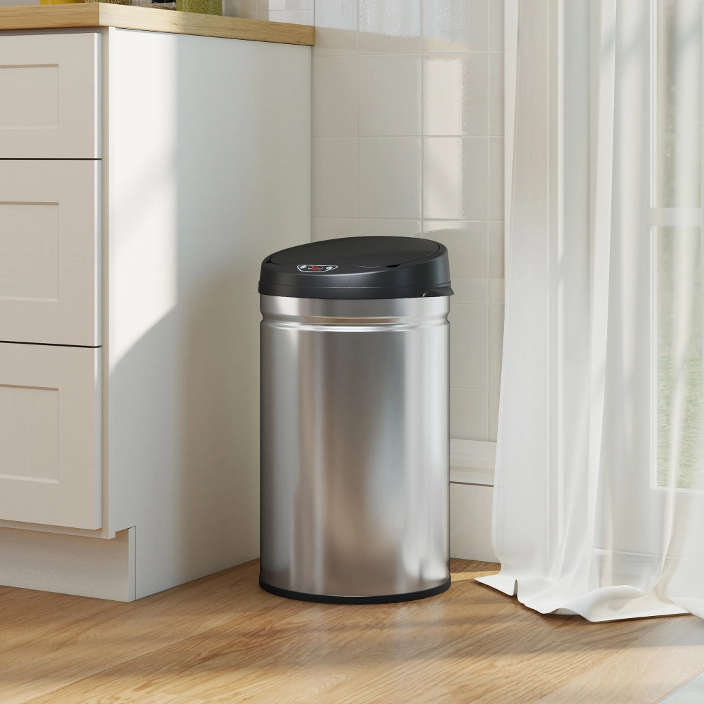 Pattumiera da cucina automatica 30L ¨C Xylo ¨C Acciaio inossidabile argento 32x30,5x51cm