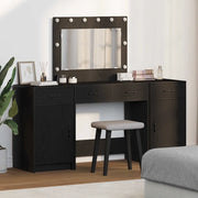Tavolo da Trucco con cassetto 3 pcs Nero Legno multistrato 3334246