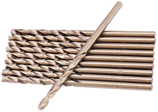 Trapano a 4mm - punta a 135 gradi - punta a due facce - Acciaio Inox - Ghisa - Acciaio Placato - 10 misure diverse - Trapano a mano