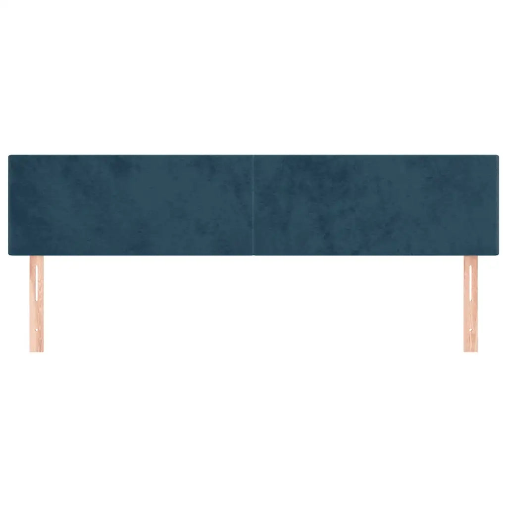 Testiere 2 pz Blu Scuro 100x5x78/88 cm in Velluto