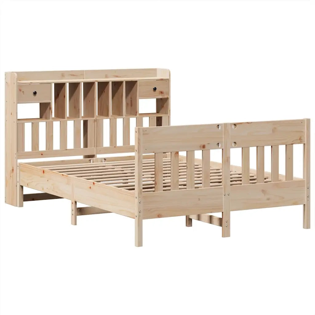 Letto senza Materasso 140x190 cm in Legno Massello di Pino 3323272