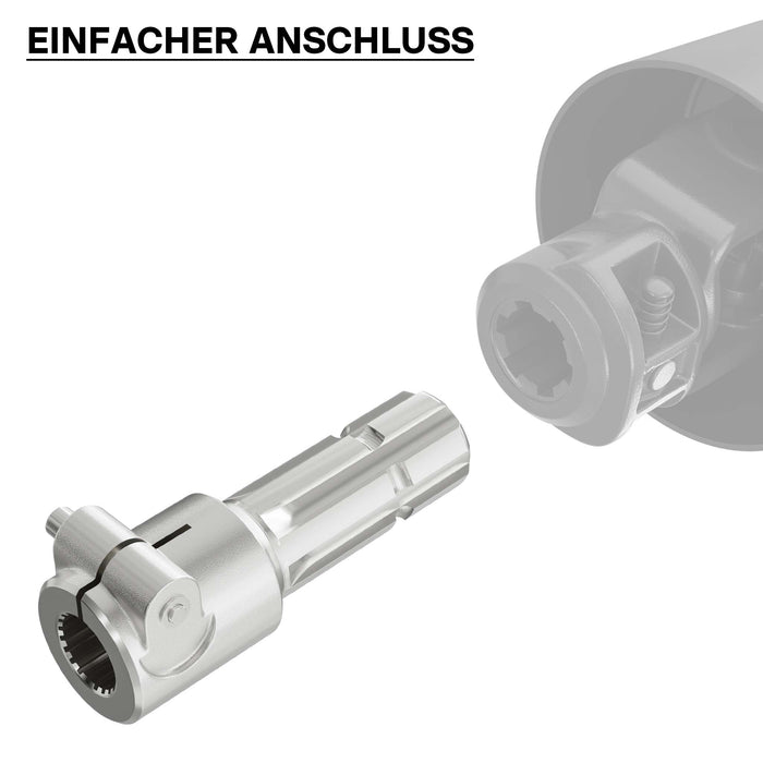 Boccola albero cardanico 175 mm Attacco albero scanalato 1 3/8" 21 denti Albero uscita 1 3/4" 6D