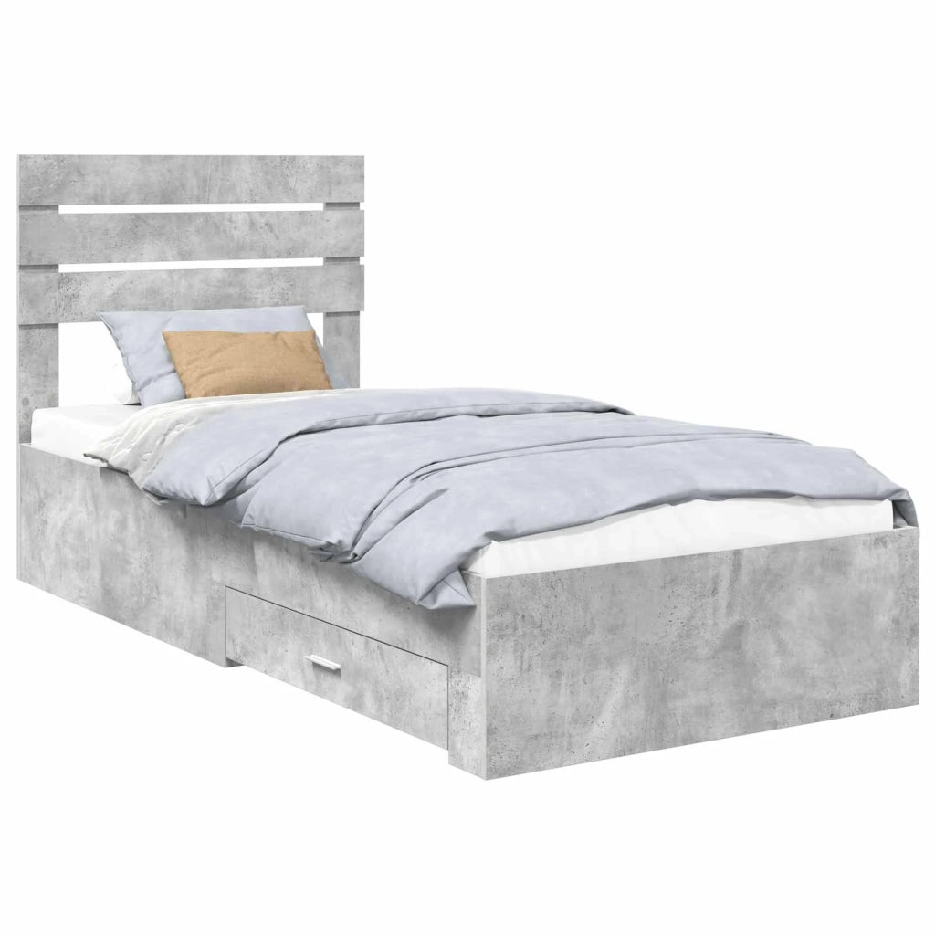 Struttura del letto con cassetto con testiera-Letto con Cassetti e Testiera Legno multistrato 385719