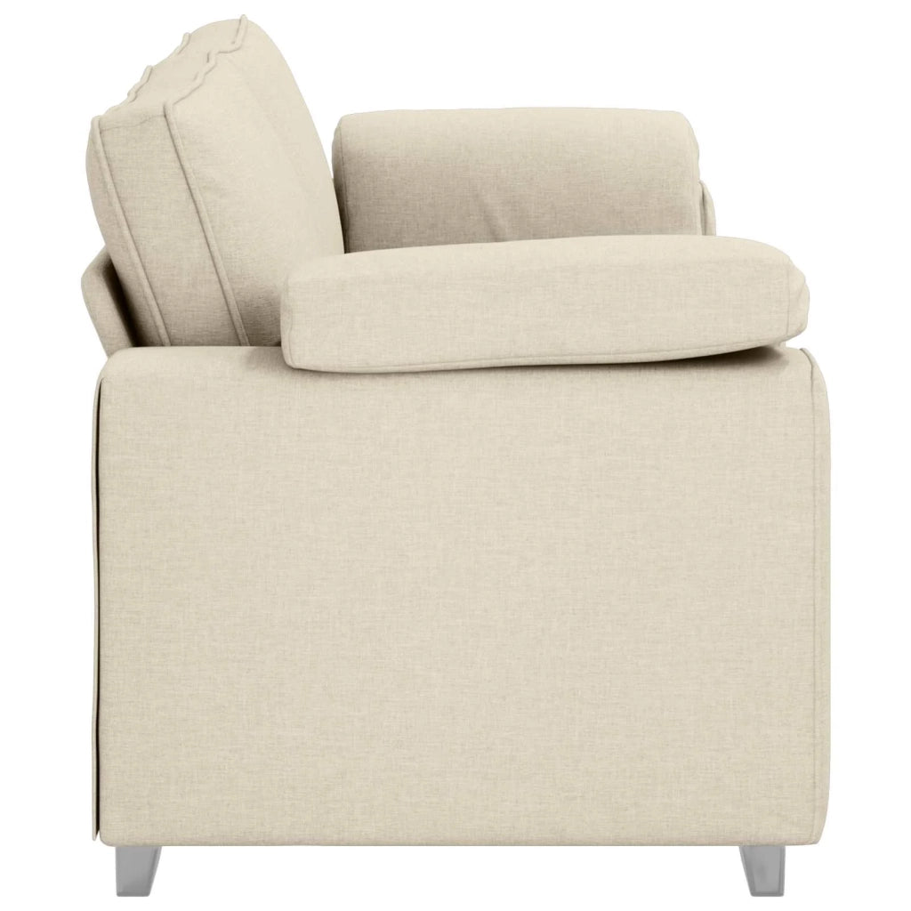 Divano 3-Persone Beige 220 cm Tessuto misto lino 4105246