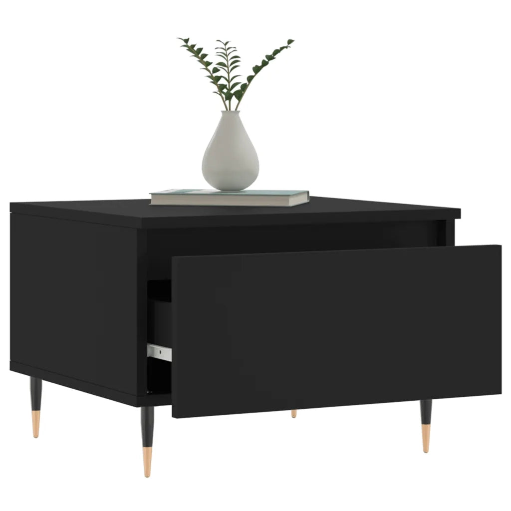 Tavolini da Salotto 2pz Neri 50x46x35 cm in Legno Multistrato 830847