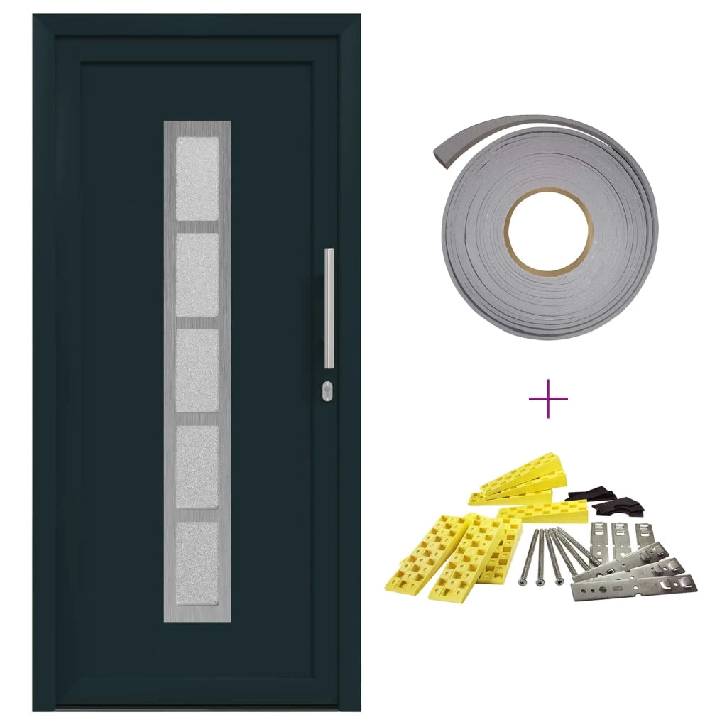 Porta Frontale Antracite 98 x 208 cm PVC