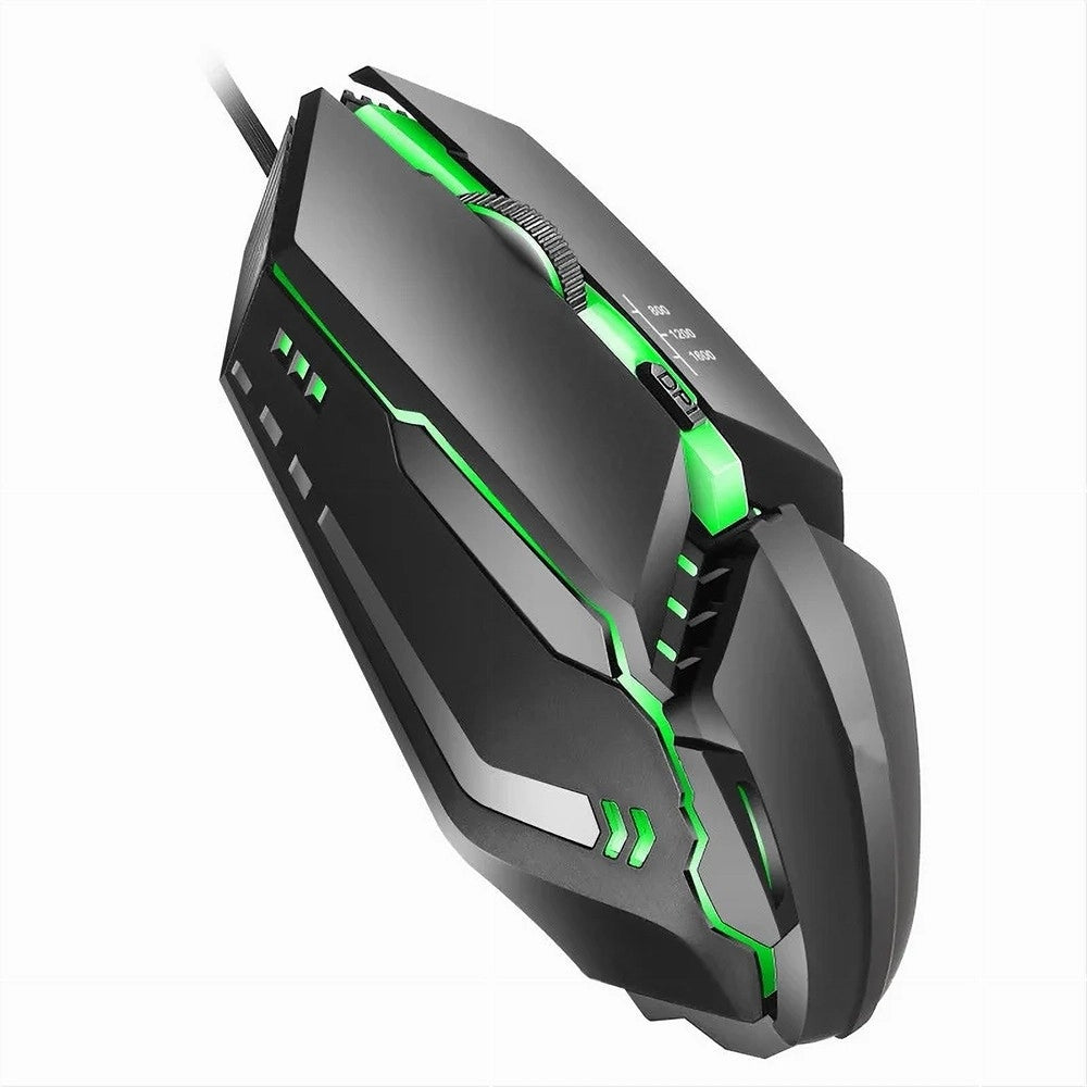 Trade Shop - Mouse Da Gioco Cablato Ergonomico 800/1200/1600 Dpi Con Retroilluminazione Dja88 -