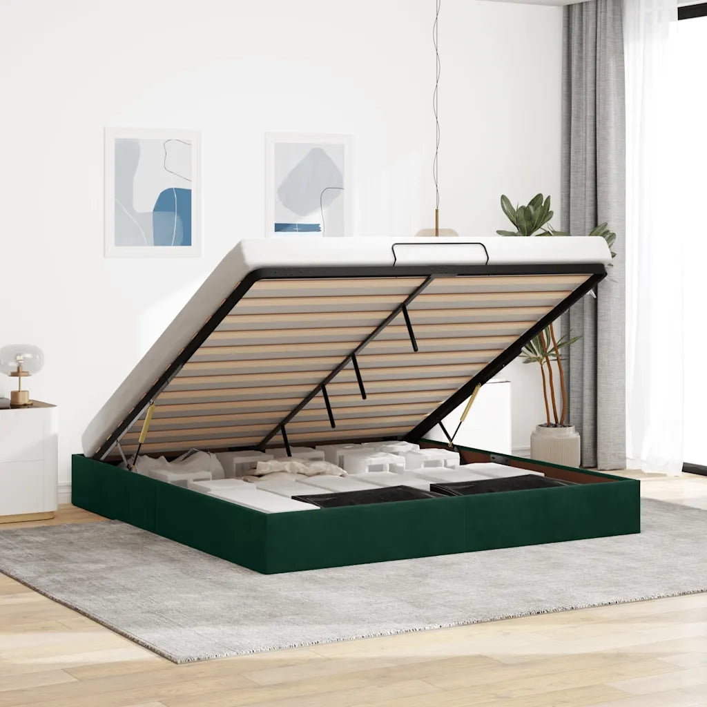 Struttura Letto Pouf senza Materasso 200x200 cm in Velluto 3310988