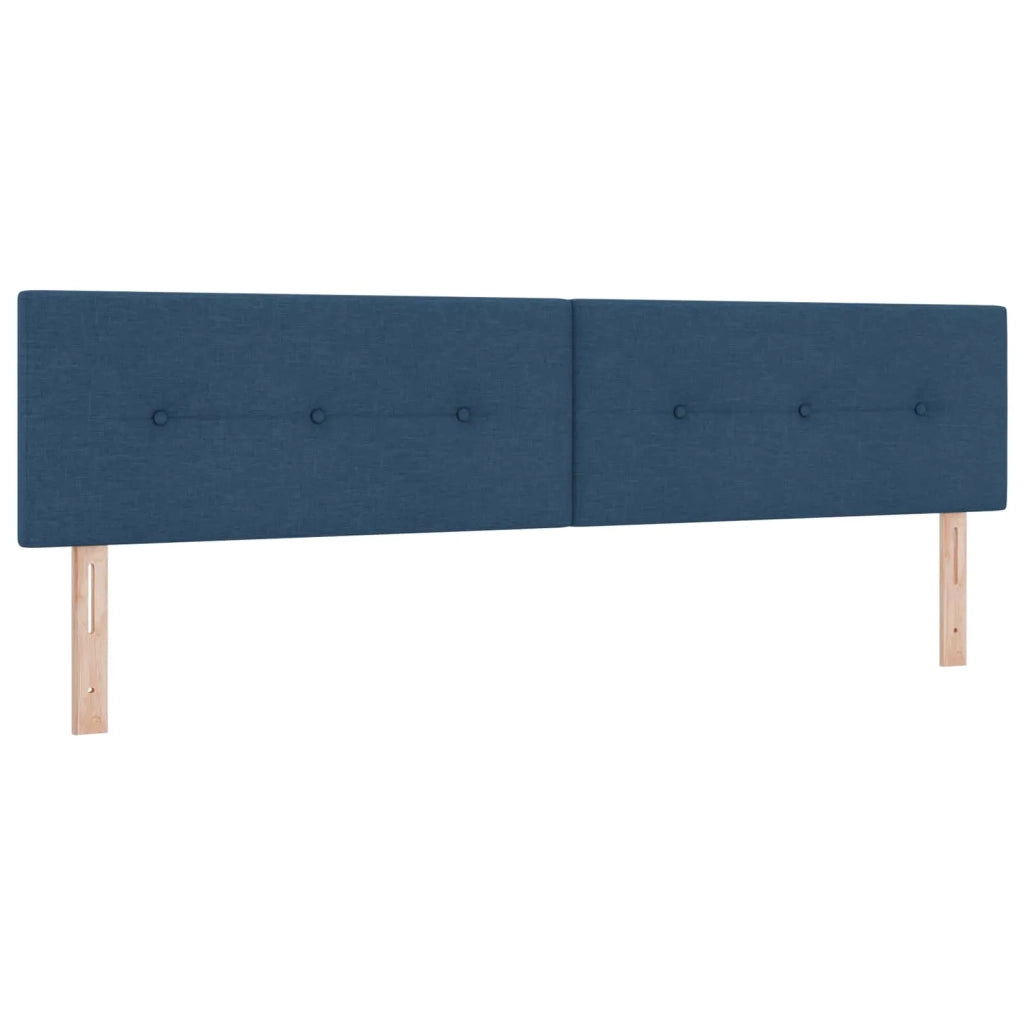 Letto Ottomano con Materasso e LED Blu 200 x 200 cm Tessuto 3456939