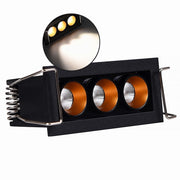 Trade Shop - Faretto Led Rettangolare Nero Da Incasso 6 W Luce Naturale Fredda Calda Xtd-3-n -