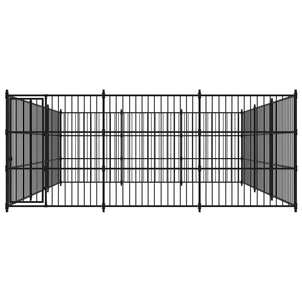 Cuccia da esterno gabbia recinto per animali box per cani da esterno 450 x 450 x 185 cm 02_0000357