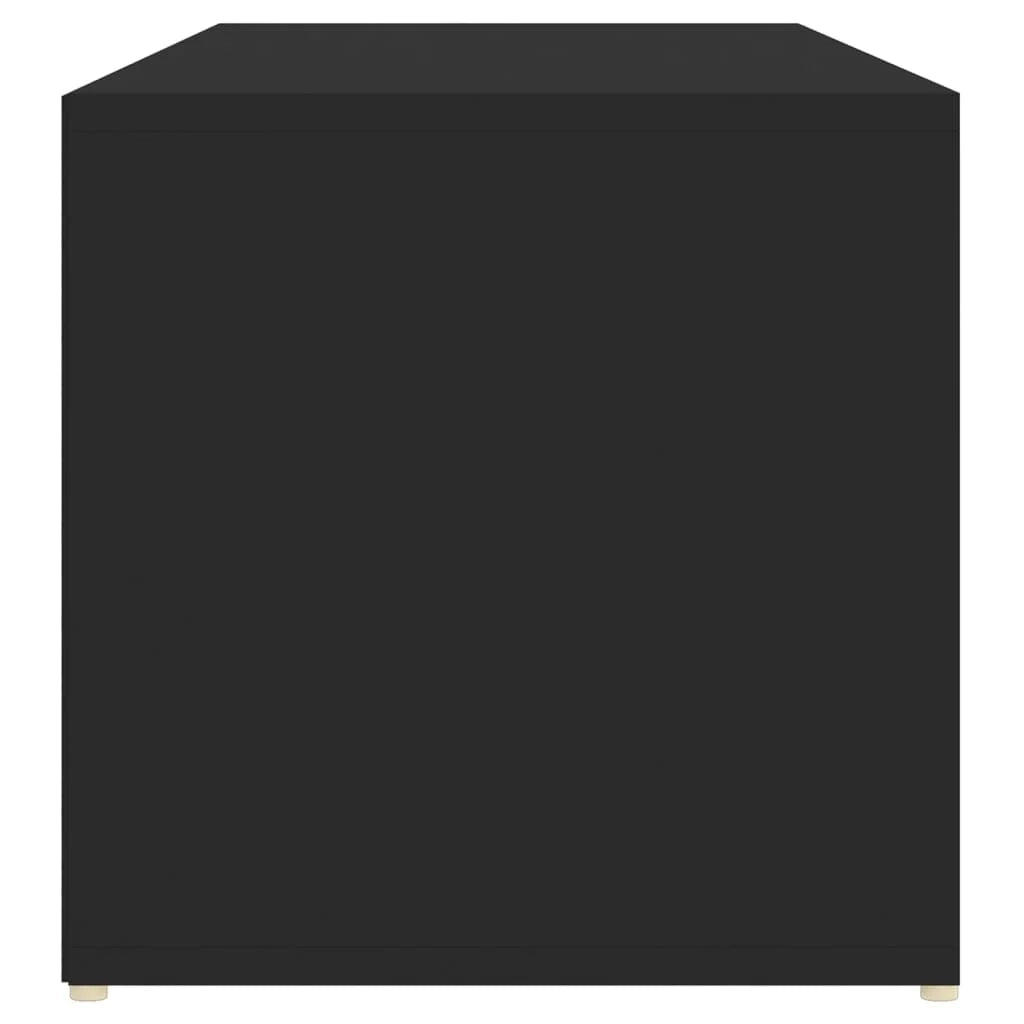 Panca portascarpe/stivali cassettiera scaffale mobiletto portaoggetti per corridoio 105 x 35 x 35 cm truciolato nero 02_0022990