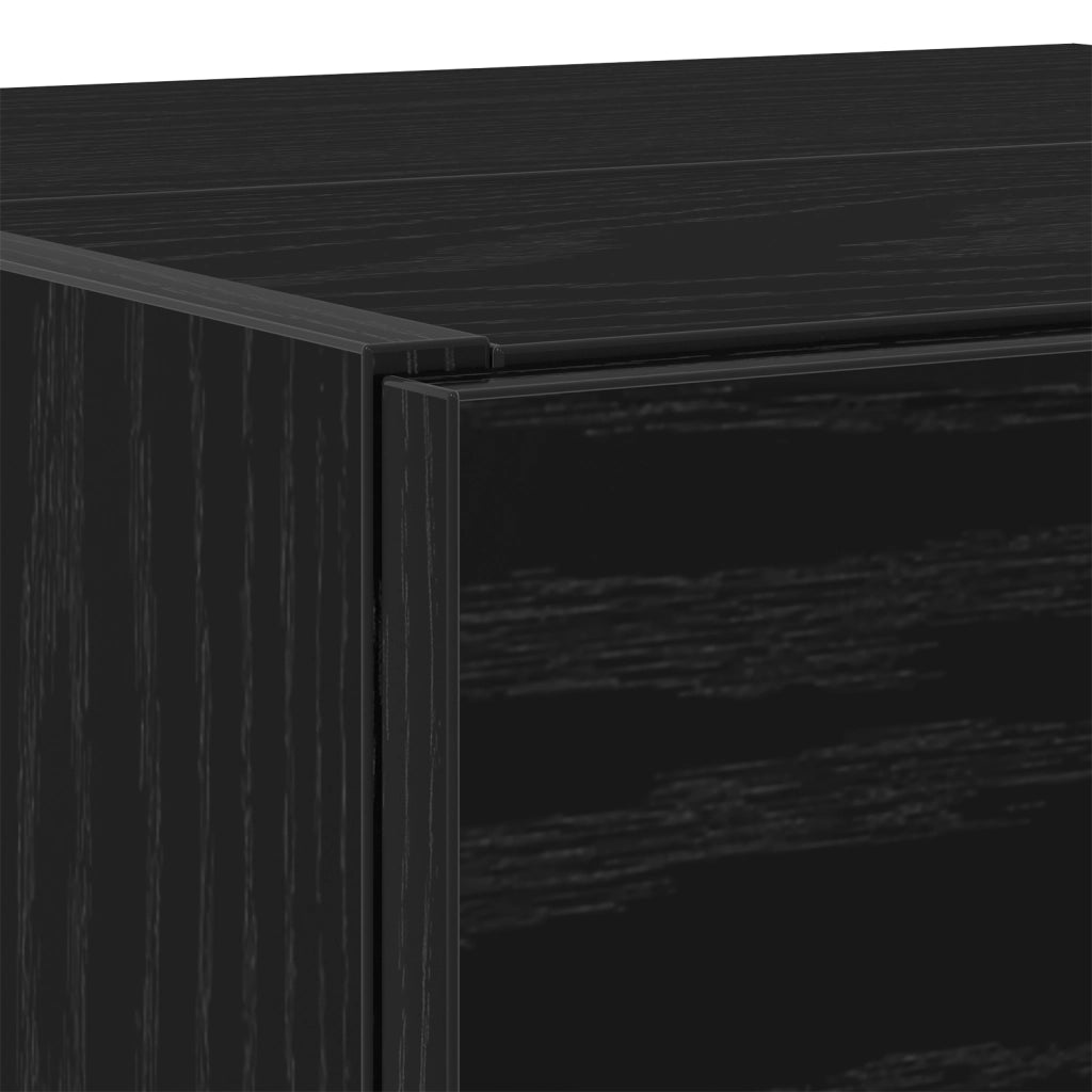 Cabinet per lavello Nero Rovere 78x37x59 cm Legno ingegnerizzato