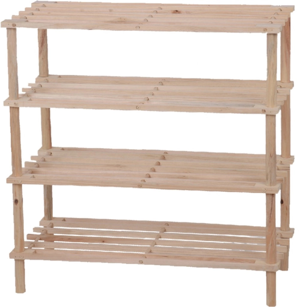 MAURY'S SCAFFALE  WOODY 4 PIANI 80X26XH67 IN LEGNO NATURALE