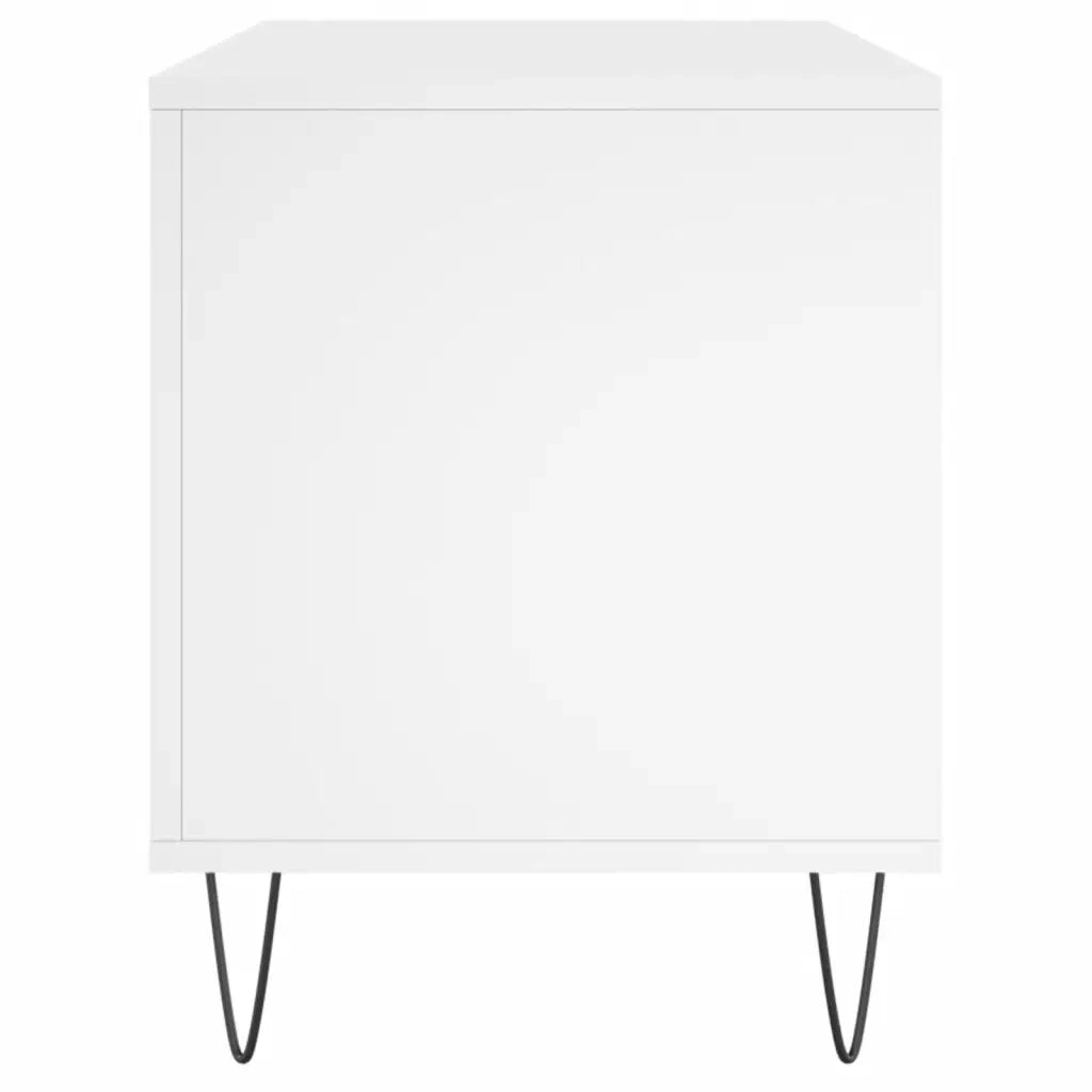 Mobile Porta Dischi Bianco 100x38x48 cm in Legno Multistrato 831748