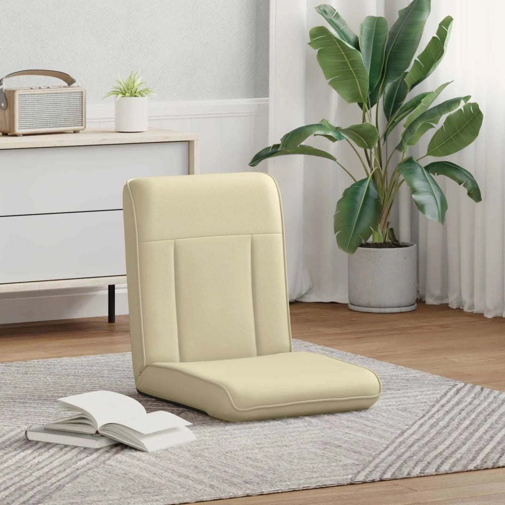 Sedia a pavimento regolabile Crema Similpelle