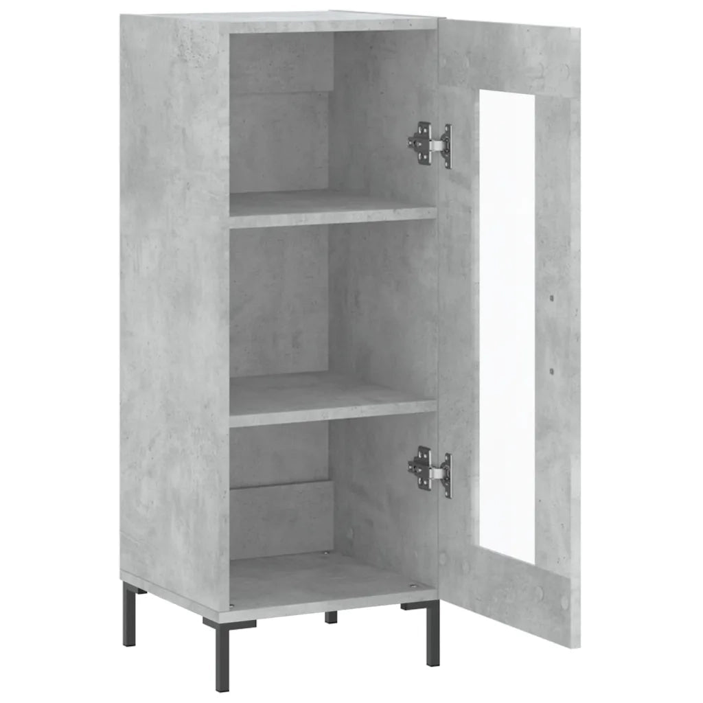 Credenza | Madia | Buffet da pranzo | Armadio da pranzo Grigio Cemento 34,5x34x90 cm in Legno Multistrato