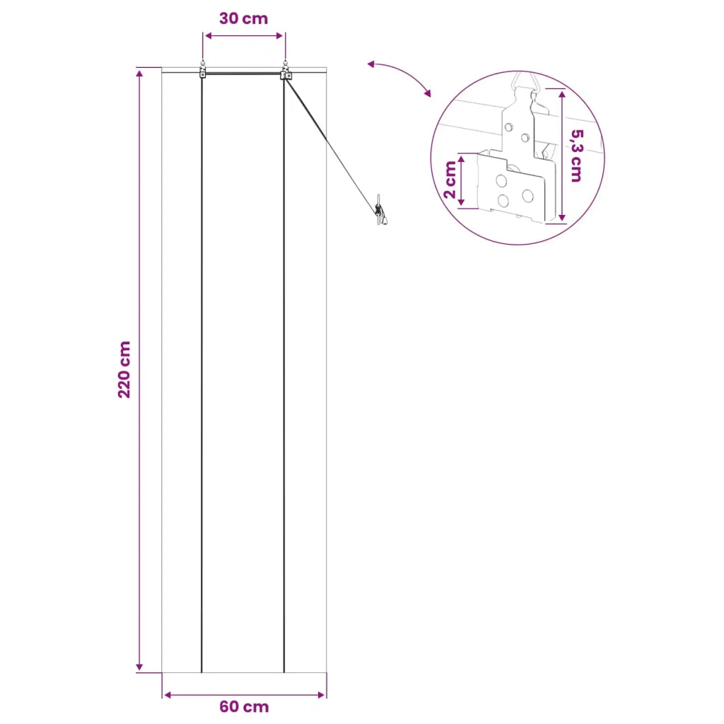 Tenda a rullo Marrone 60 x 220 cm Bambù 42039793