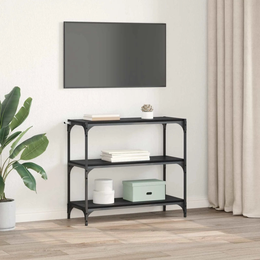 Armadio per Libri Rovere Nero 80 x 33 x 70,5 cm 881110