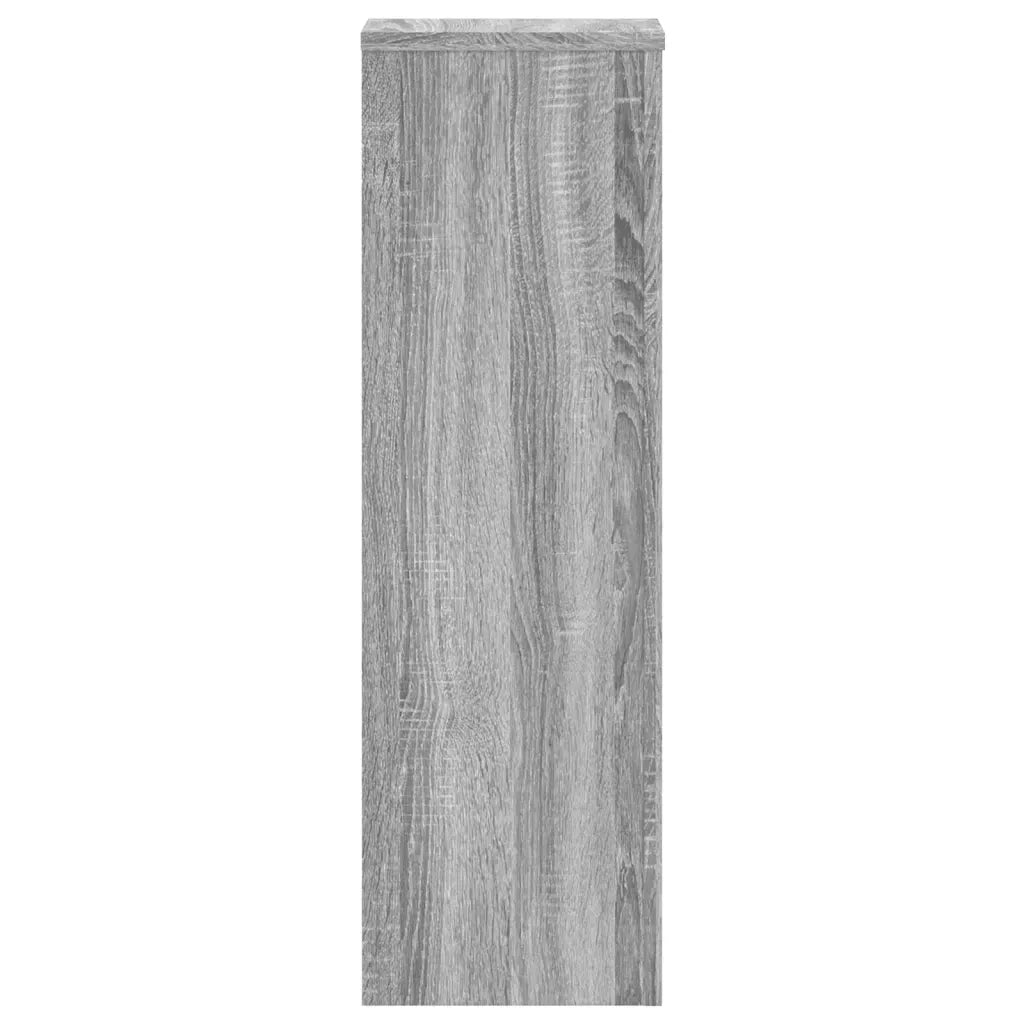 Supporti per Piante 2 pz Grigio 25x25x80 cm in Multistrato 852947