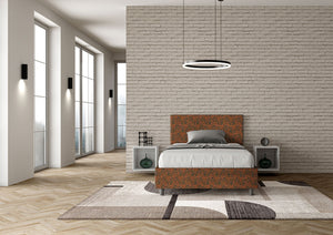 Letto 1 Piazza e Mezzo 120x200 cm Senza Rete Adele Era 04 Arancione