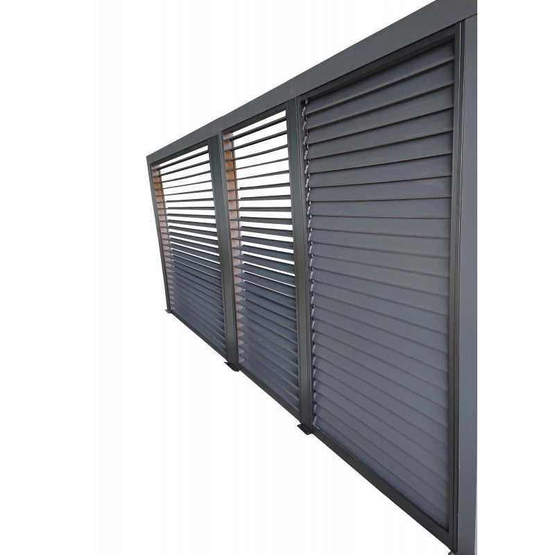Pannello veneziana in alluminio per pergola bioclimatica lato 360 cm – lamelle regolabili antivento – PERBIV36 Foresta