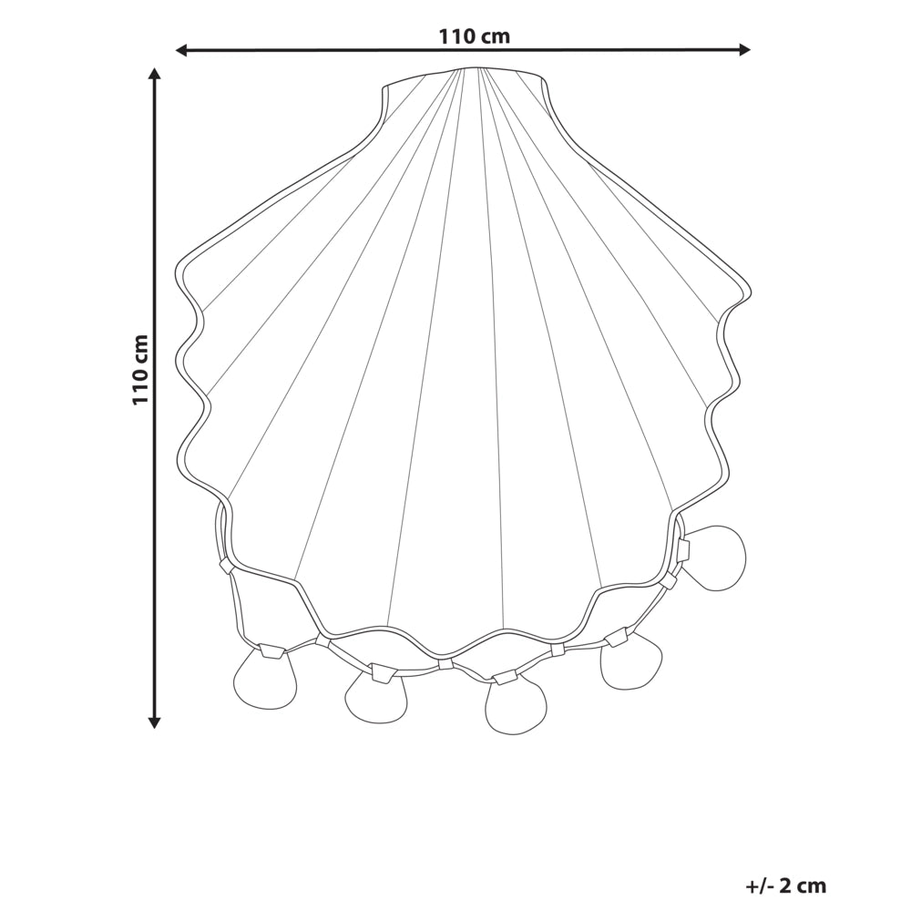 Tappeto da gioco per bambini in cotone bianco a forma di conchiglia trapuntato 110 x 110 cm Accessori per la cameretta dei bambini